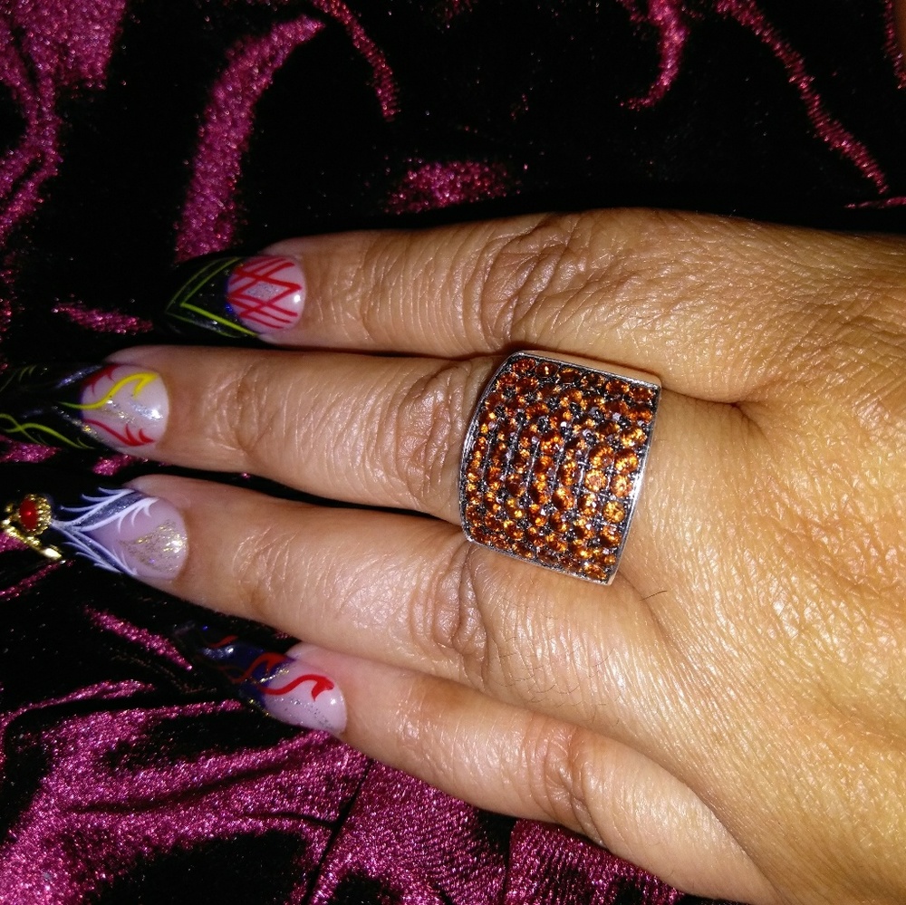 unisex sterling silver Garnets